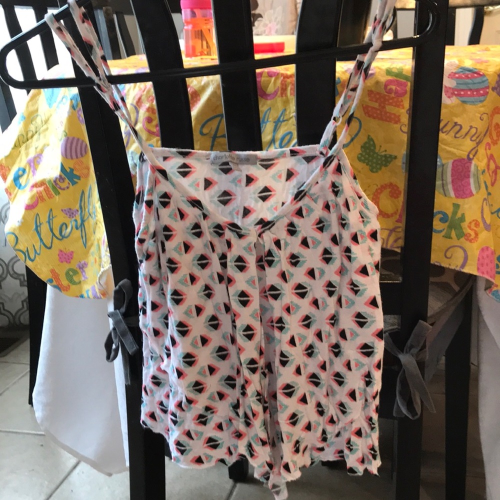CHARLOTTE RUSSELLE spaghetti strap crop